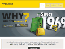 Tablet Screenshot of goldenbagworld.com